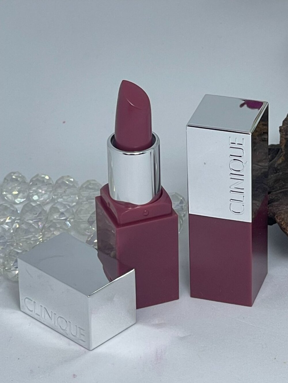 2x Clinique Pop Lip Colour + Primer Lipstick - 14 Plum Pop - Travel Size - New